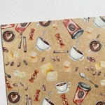 オリジナル　デザインペーパー　コーヒータイム　ブラウン　10枚　A4