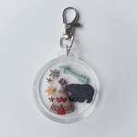 イニシャル shaka shaka key charm (テント くま boho ナチュラル )