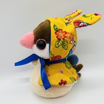 沖縄 紅型 風 の ケープ * 山吹色 * イエロー 文鳥 きせかえ ぬいぐるみ 用* プレゼント  20220715