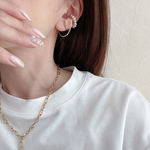 【イヤーカフ】(G)big ring ear cuff×tansui   大ぶり/淡水パール/パール/シンプル
