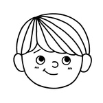 モノクロの似顔絵 ( 1名 )