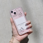 リボン×小つぶパールケース                お花　iPhoneケース　スマホケース　お花ケース　クリア　クリアケース　クリアフラワー　　クリアケース　　iPhone全機種対応　
