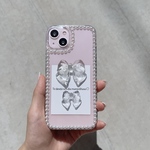 大ぶり2連リボンケース                お花　iPhoneケース　スマホケース　お花ケース　クリア　クリアケース　クリアフラワー　　クリアケース　　iPhone全機種対応　