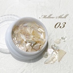 03 シェルパーツシェルパーツ　mellow shell　-メロウシェル-　全５色 ケース入り レジン作品に！ 
