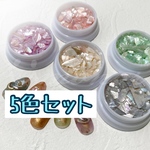 全色セット シェルパーツシェルパーツ　mellow shell　-メロウシェル-　全５色 ケース入り レジン作品に！ 