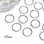 高品質 ステンレス 丸カン 12mm 20個 ◇ シルバー 線径 1mm アレルギー対応 KRC12SL1
