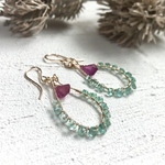 【Y様オーダー品】エメラルド・ルビー＊デザインピアス