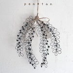 【再販】スワッグ　葉っぱと実のデザイン　ワイヤーアート　フラワーアート　インテリア　サステナブル