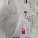☆送料無料☆涼感加工　立体マスク 大人用 ２枚セット 刺繍 