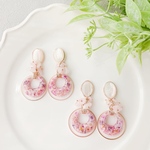 cher×pink flower ピアス/イヤリング