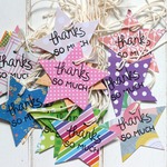 色んなペーパーで作った星のタグ「thanks SO MUCH 」