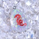 「赤龍」レジン（半卵型Ａ）【ホロシート（グリーン）】