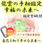 龍雲の手相鑑定(幸福の未来へ鑑定書4枚付)　気になること3点まで・メール納品　★0018★