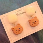 おしゃれキッズ⭐︎イヤリング⭐︎クッキーねこ