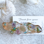 お花のヘアクリップ レジン アゲート Ｎｏ．3