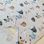 ★おしゃれな入園入学グッズ★ランチョンマット40×60 〈大〉　小学生用　猫　北欧　縦40cm×横60cm