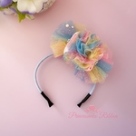 カチューシャ　ぽんぽんキャンディ🍬candy pop ミニ🍬イエローブルーオーロラ💖