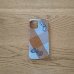 *受注製作*ミナペルホネン*choucho*キャメル×モスグリーン*mina perhonen*iPhoneケース*iPhoneカバー*スマホケース*スマホカバー