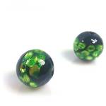（再販）ホタル玉 ほたる玉 直径12mm×2個 黄緑 happycraft