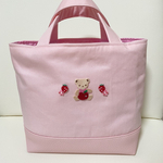 1名様限定♡トートバッグ♡ ピンク♡ワッペン付き♡マチあり