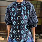 備後絣のブラウス