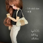 1/6 doll size本革バッグ　センタードット