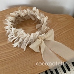 New♡♡リボンクラウン  ivory × gold  100日祝 ハーフバースデー 誕生日 花冠