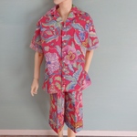 半袖開襟シャツ＆ハーフパンツ【チェリーピンクフラワー】