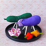 ちりめん細工　精霊馬　つまみ細工