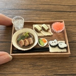 ミニチュア　鴨南蛮そば定食