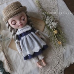 刺繍セーラー襟のワンピース