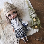 女の子刺繍のワンピースset