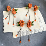 桂花の蜜-金木犀の耳飾り【受注制作】