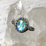 【水晶×レジン】暁の幻氷融晶『石術唱輪・詠彩煌』翠耀(銀古美)