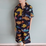 半袖開襟シャツ＆ハーフパンツ【フィッシュ】