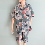 半袖開襟シャツ＆ハーフパンツ【アクエリアスフラワー】