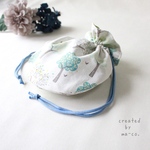 フリルが可愛い＊まんまる巾着ポーチ