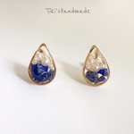 (再販)DROP  pearl×lapislazuli ドロップパール×ラピスラズリピアス