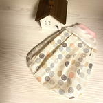犬服　S 北欧調ピンク系丸柄バルーンワンピ