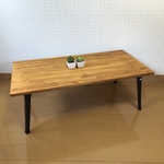 【メープル／1枚板】アンティーク風・折りたたみ式ローテーブル・カフェテーブル・テーブル・一人暮らし＜No.266＞