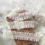 ＊再入荷＊50cm単位 可愛い オーガンジーフリル ストレッチ ブレード 白  BK220714 ハンドメイド 手芸 素材 材料