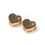 PDT-400-MG【2個入り】キュービックジルコニアハートペンダント,CZ heart pendant