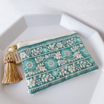 【14cm】インド刺繍のポーチ