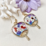 ミニチュア金魚と紫陽花のピアス