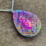 🌈ダークパープルダイクロ多層ペンダント🌈