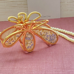 《SALE》バンスクリップ「色鮮やかな花畑・ブルーレース」レジン ボタニカル ドライフラワー レースフラワー くすみカラー 青  蒼 ヘアクリップ クリア