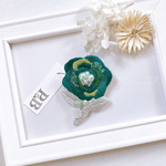 greenRose  ビーズ刺繍ブローチ