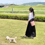 マナーポーチ付きお散歩バッグ　ピンク　サコッシュ　バイオウォッシュ加工　倉敷帆布8号
