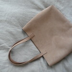 牛革 ヌバック 肩掛けトートバッグ L ナチュラルモカ