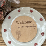 welcome baby ボード 木製　マタニティフォト